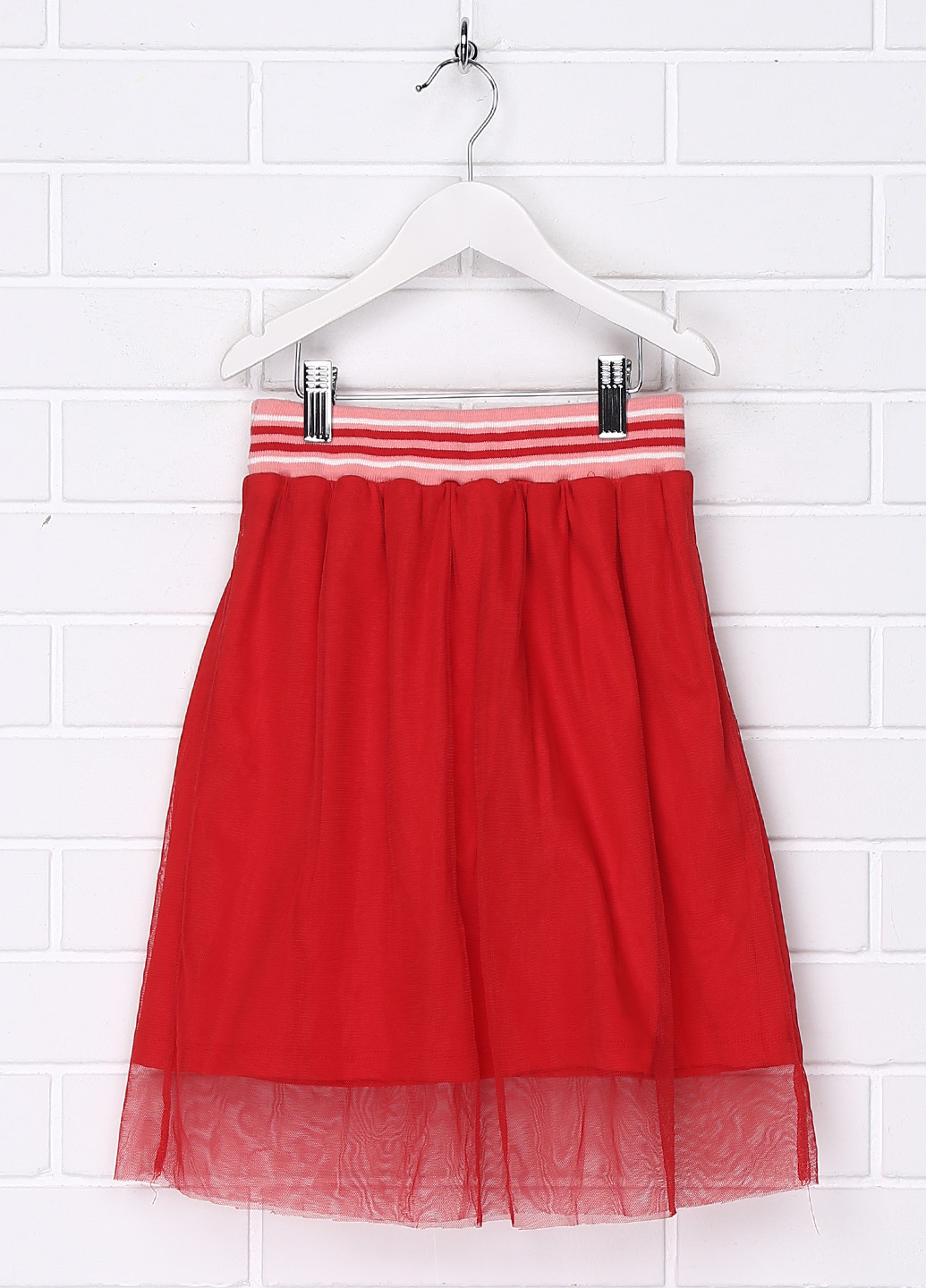 Красная кэжуал однотонная юбка Мехх миди