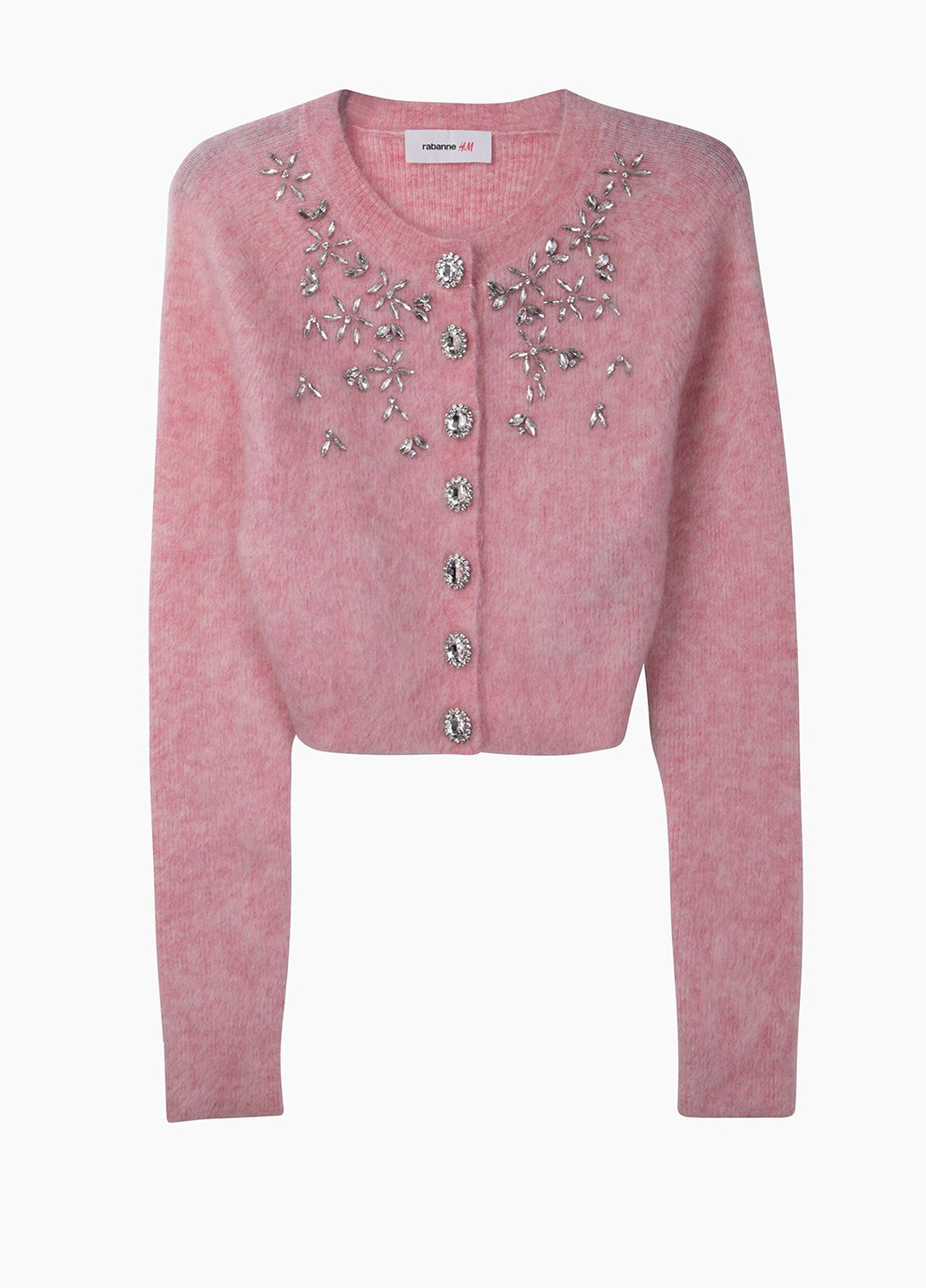 Розовый демисезонный кардиган H&M х Rabanne