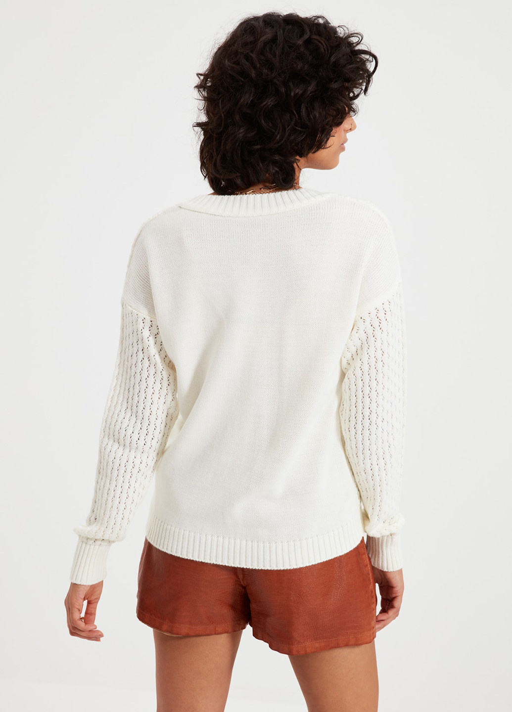 Айвори демисезонный пуловер пуловер Trendyol