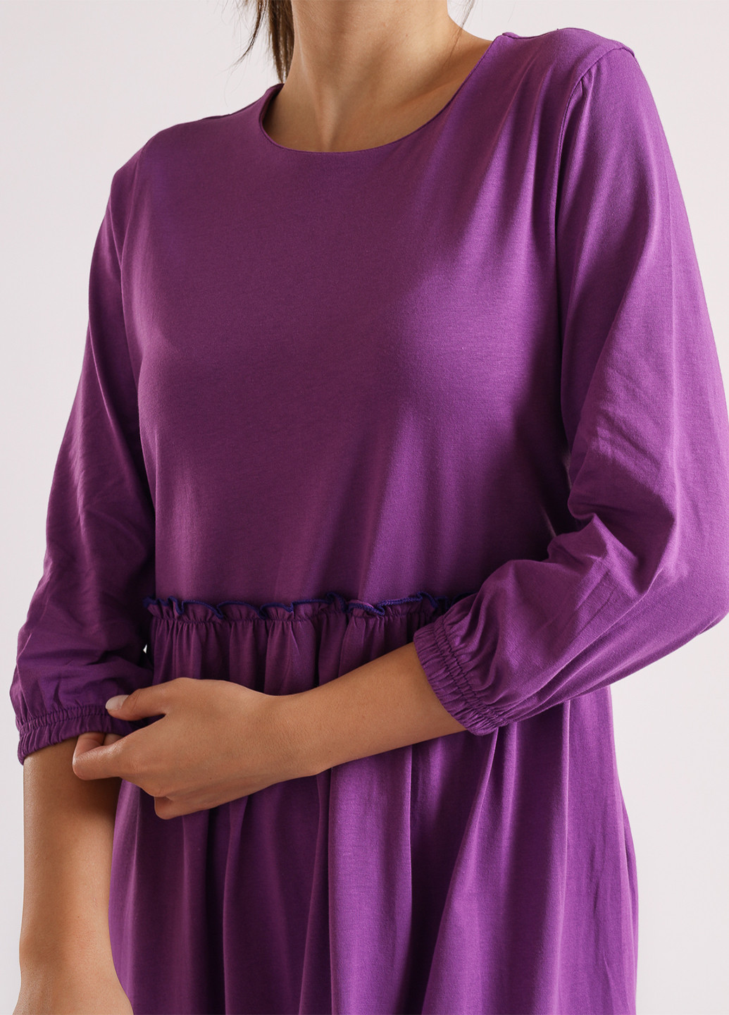 Фиолетовое кэжуал платье BBL однотонное