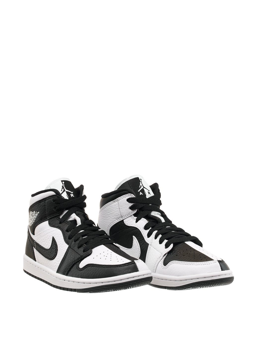 Черно-белые демисезонные кроссовки dr0501-101_2024 Jordan 1 Mid SE