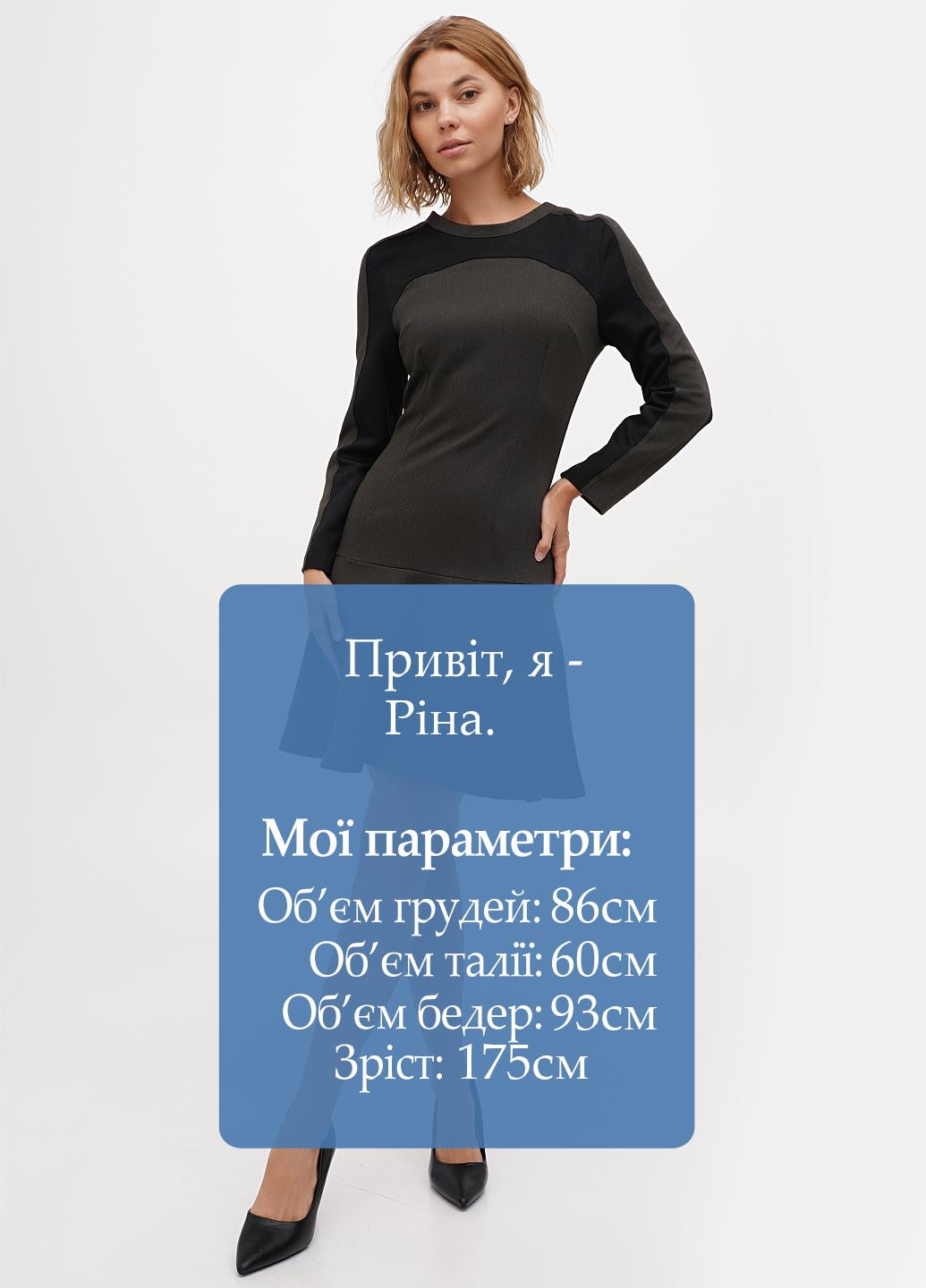 Оливкова (хакі) кежуал сукня Sassofono однотонна