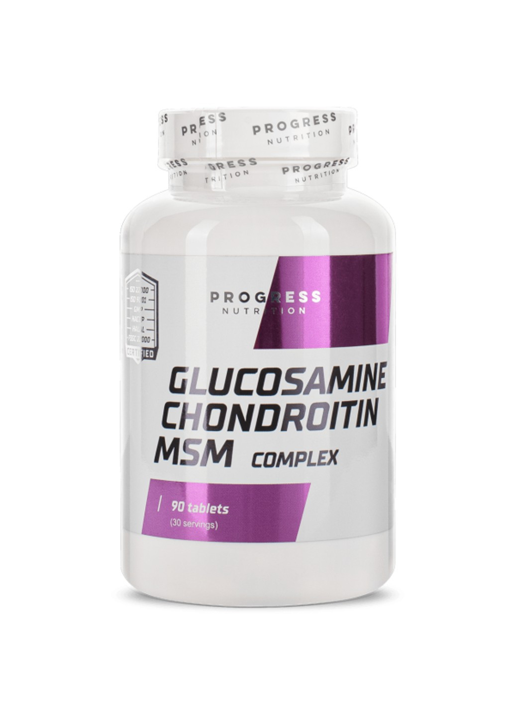 Глюкозамін хондроїтин МСМ Glucosamine Chondroitin Msm 90 таблеток Progress Nutrition (255409347)