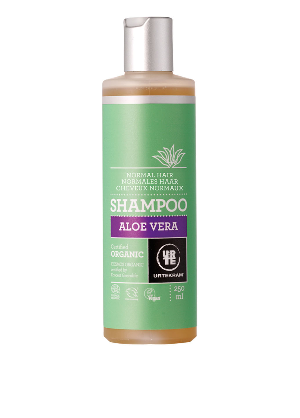 Органический шампунь для нормальных волос Алоэ Вера Aloe Vera Shampoo Normal Hair 250 мл Urtekram (88095427)