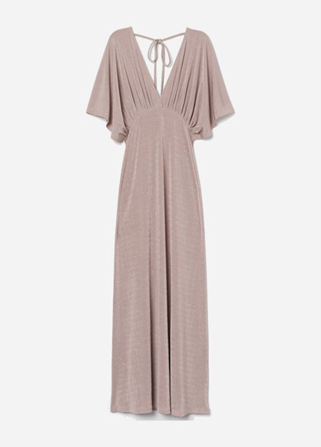 Кавова святковий сукня в стилі армпір H&M однотонна