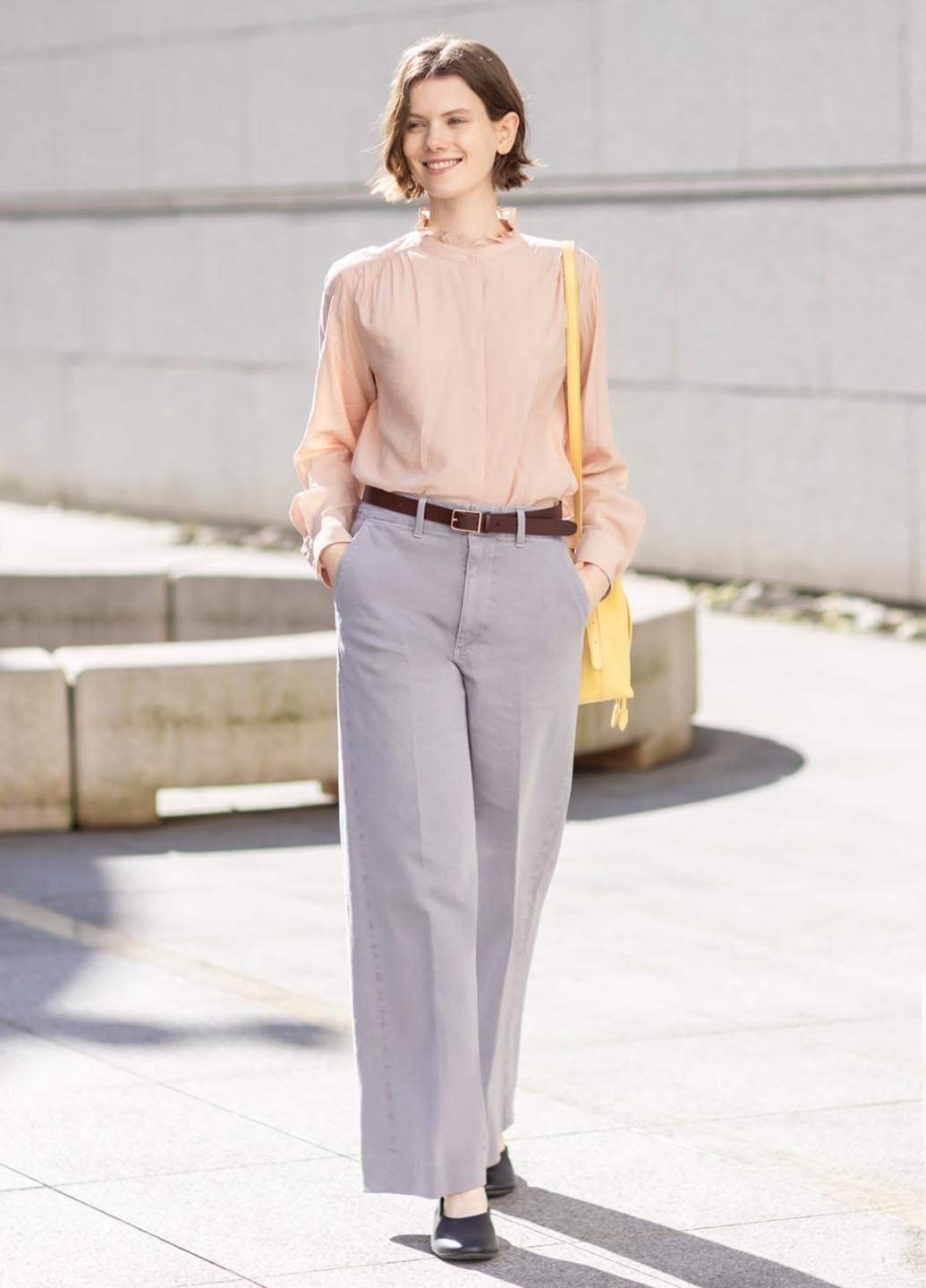 Розовая блузка Uniqlo