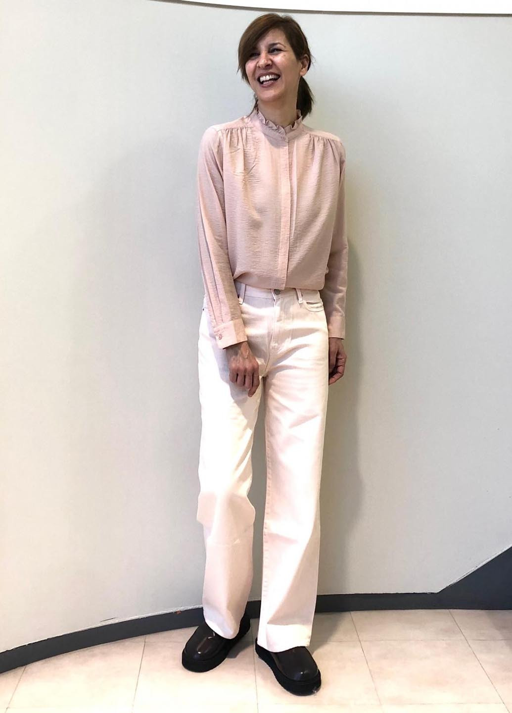 Розовая блузка Uniqlo