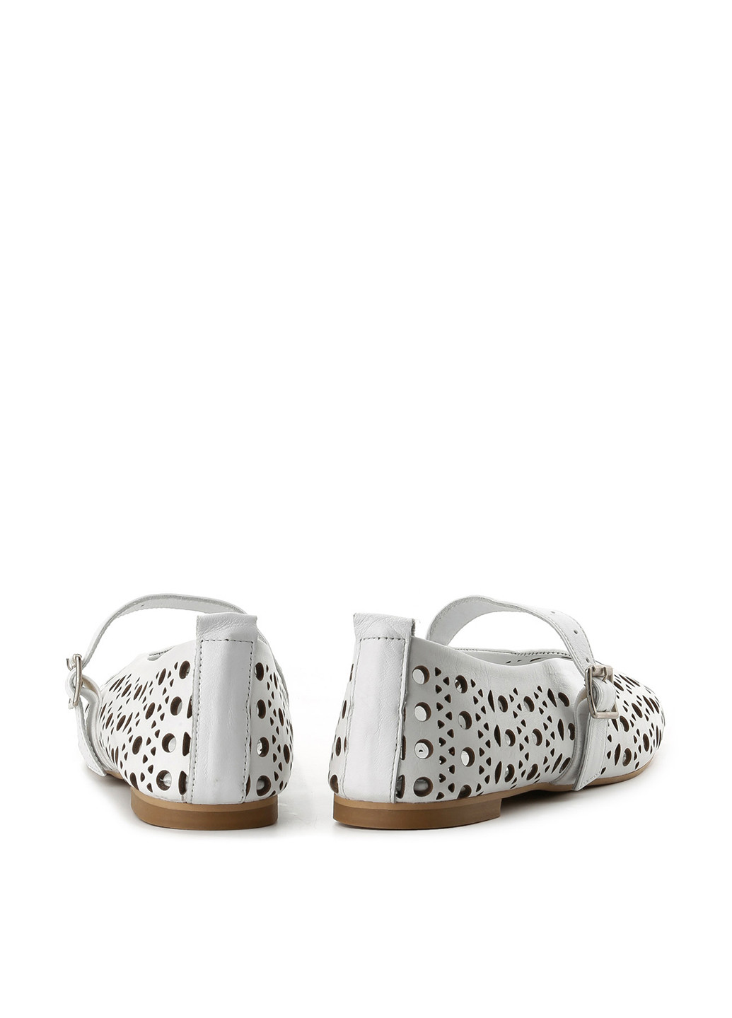 Женские балетки Le'BERDES | белые однотонные без декора натуральная кожа (360795497)