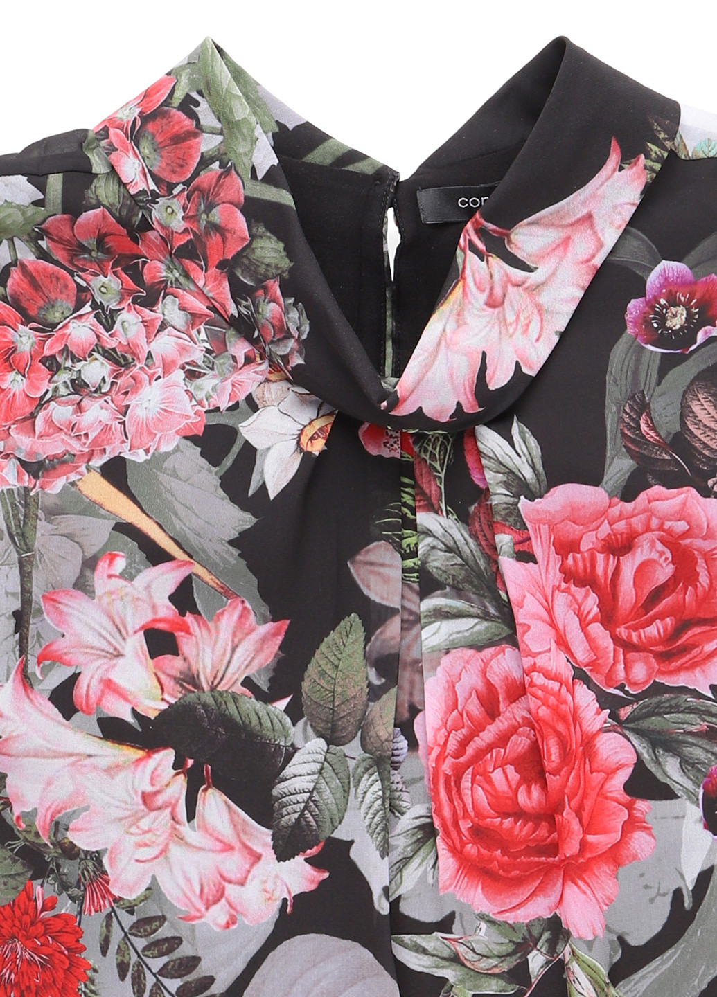 Чорна кежуал сукня Comma з квітковим принтом