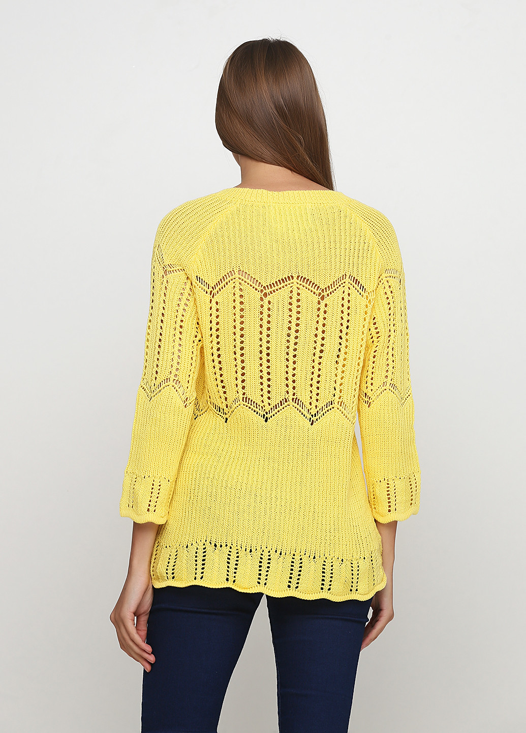 Желтый демисезонный пуловер джемпер CHD
