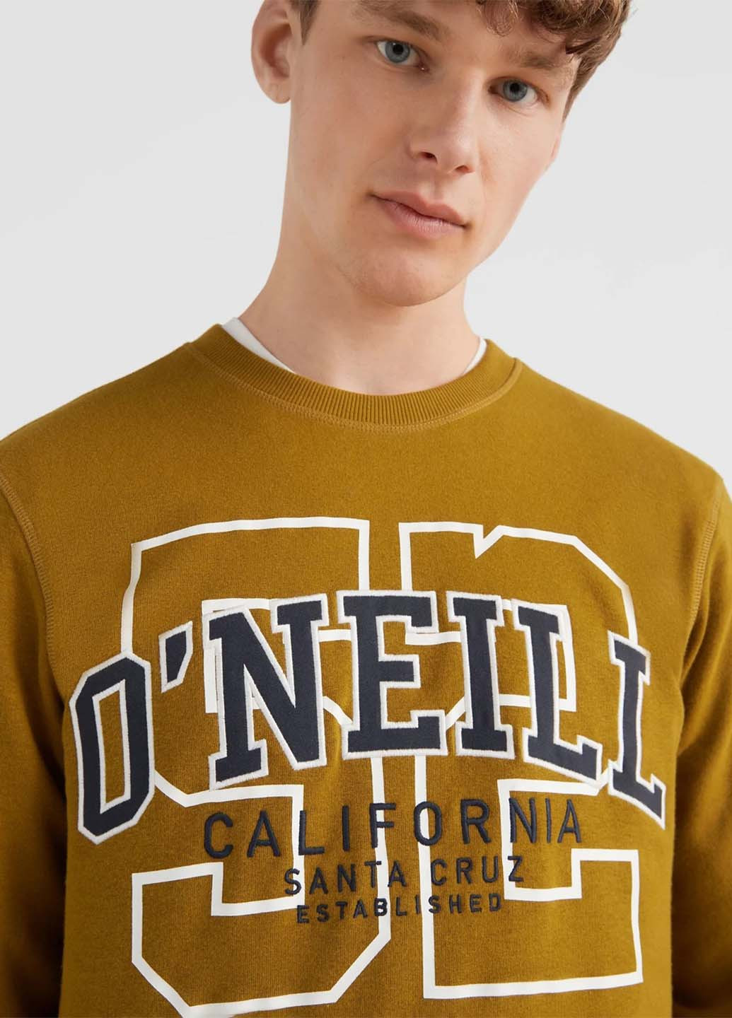 Гірчичний світшот O'Neill напис вишивка (328719787)