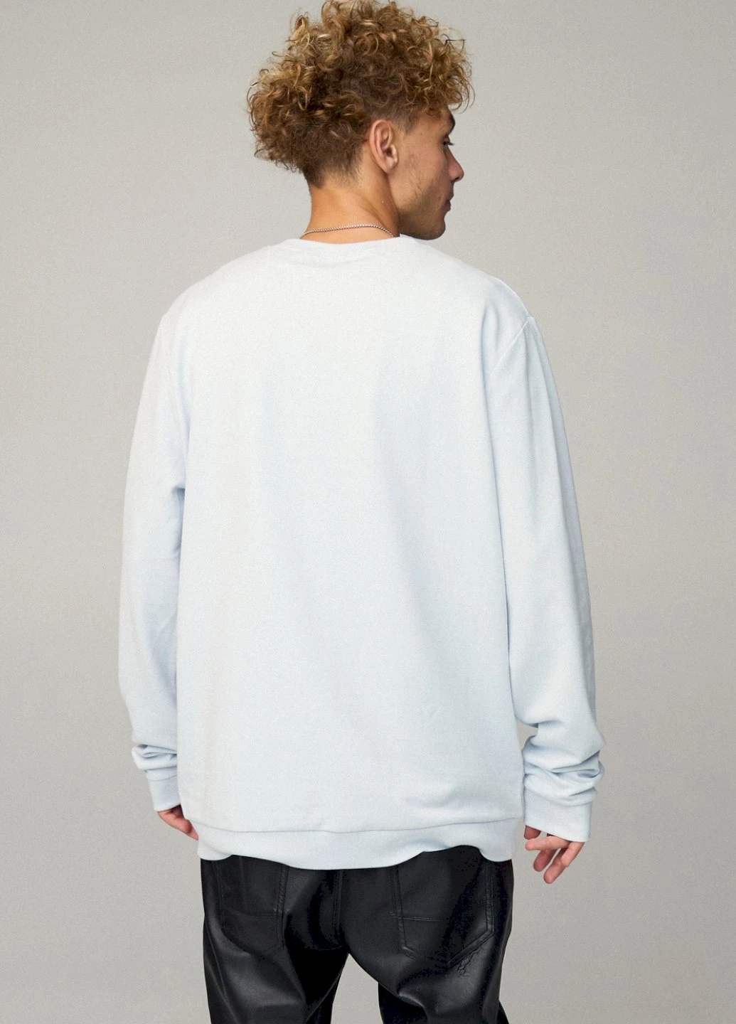 Світло-блакитний світшот чоловічий oversize /no flis/ YAPPI (252258968)