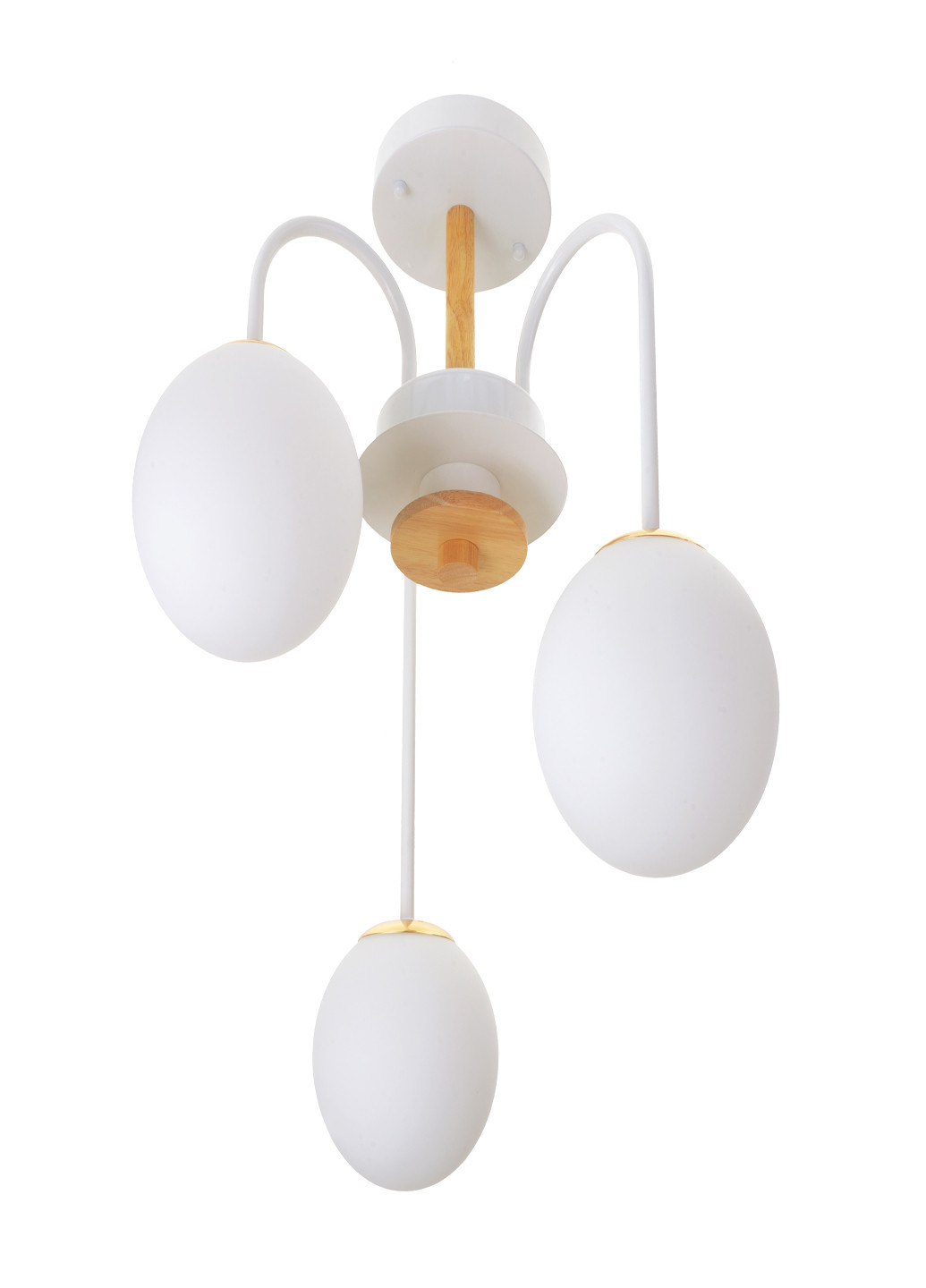 Люстра белого цвета на 3 лампочки BR-01 608S/3 E27 Wood/WH Brille (247209191)