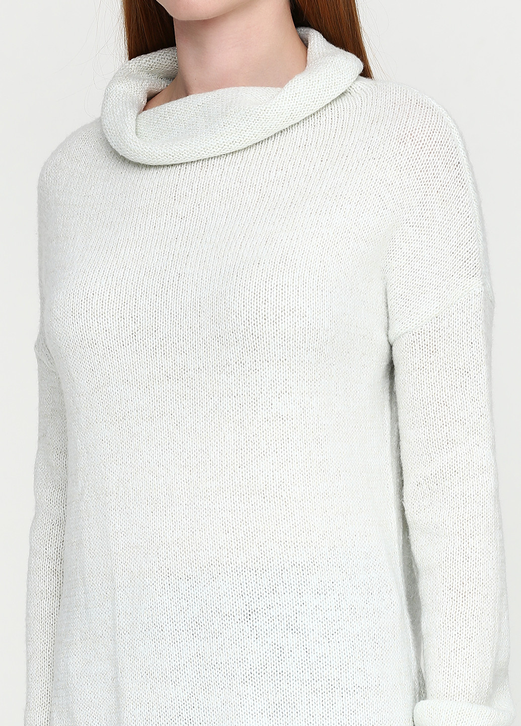 Белый демисезонный свитер LH