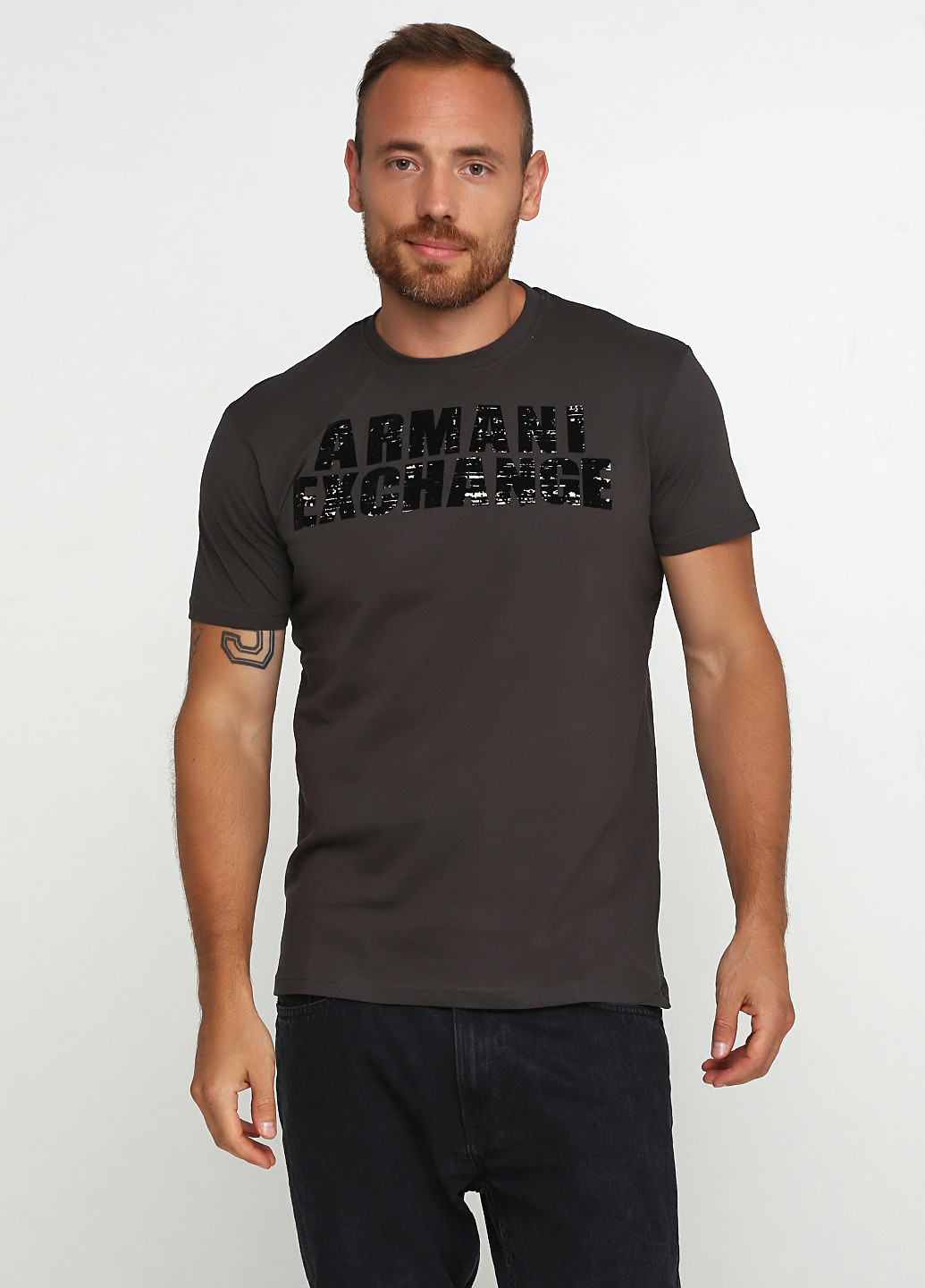 Темно-серая футболка Armani Exchange