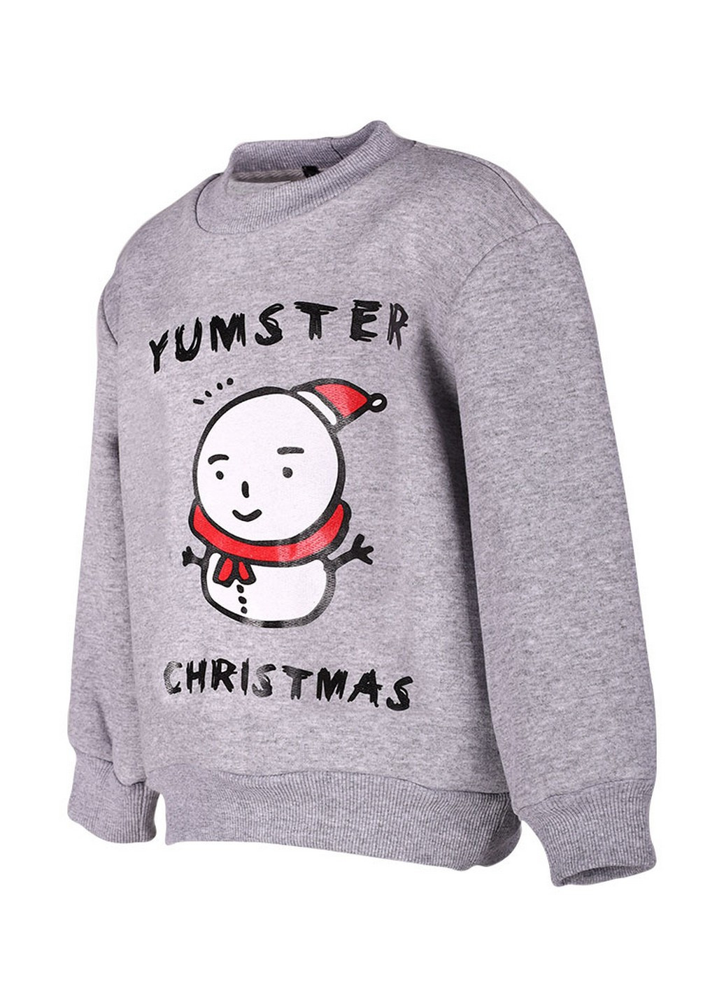 Yumster свитшот серый кэжуал трикотаж