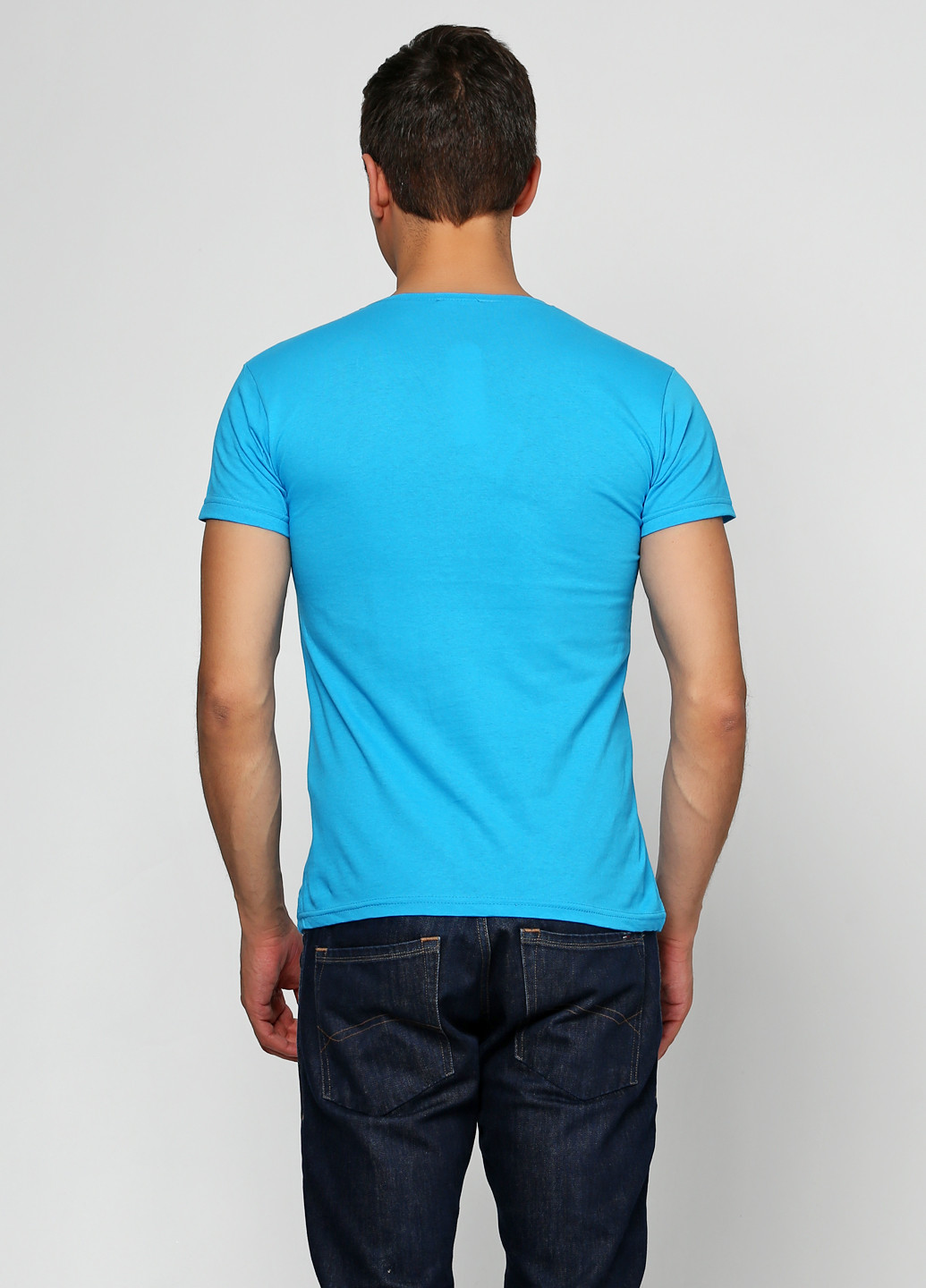 Голубая футболка с коротким рукавом Rixon