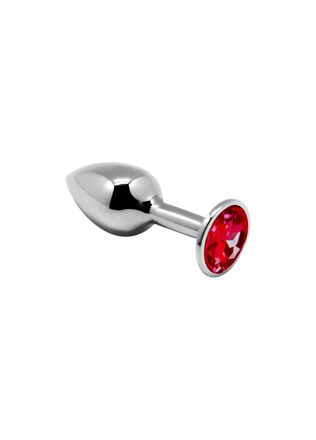 Металлическая анальная пробка с кристаллом Mini Metal Butt Plug Red S Alive (254151253)