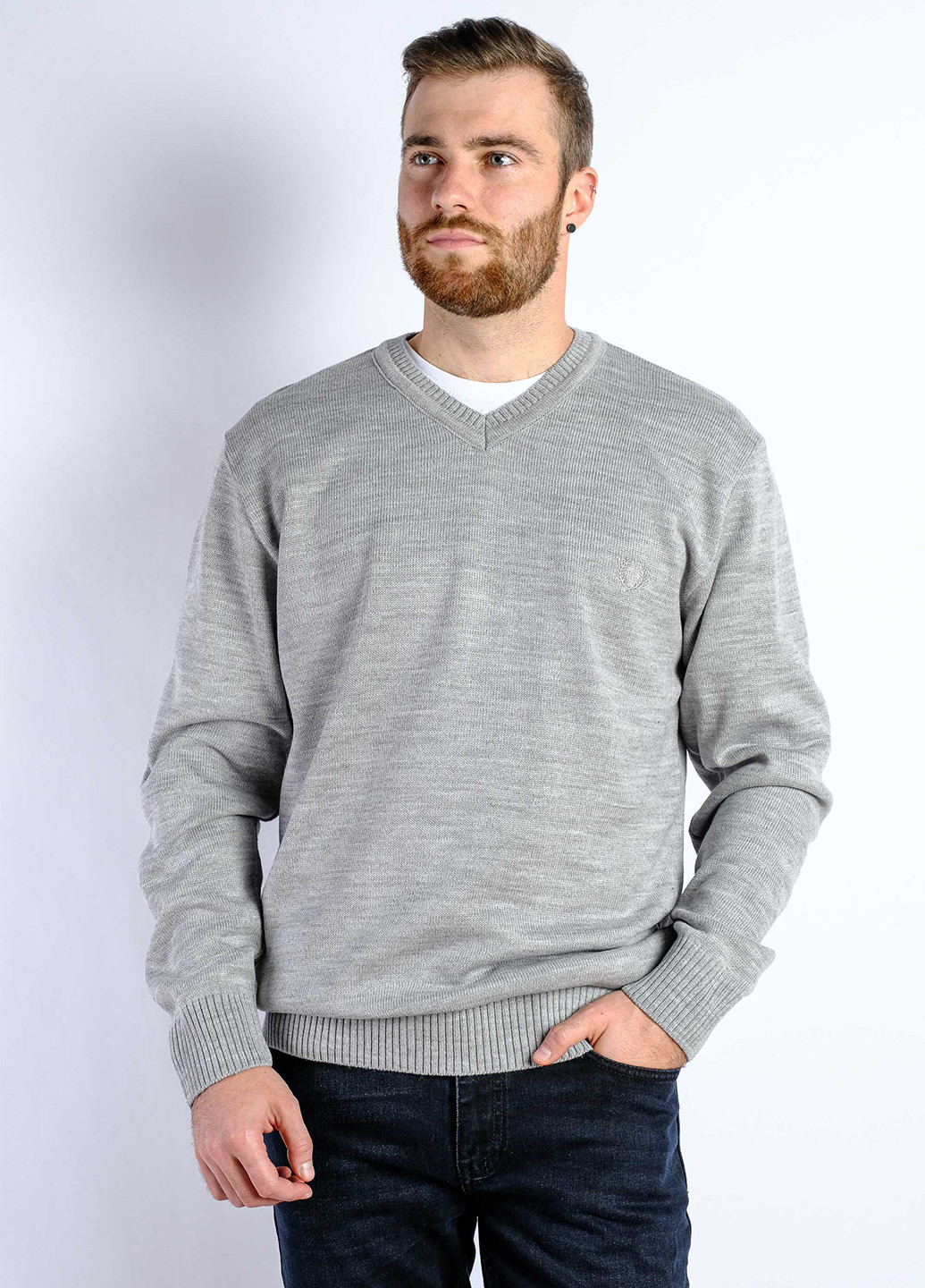Светло-серый демисезонный пуловер пуловер Time of Style