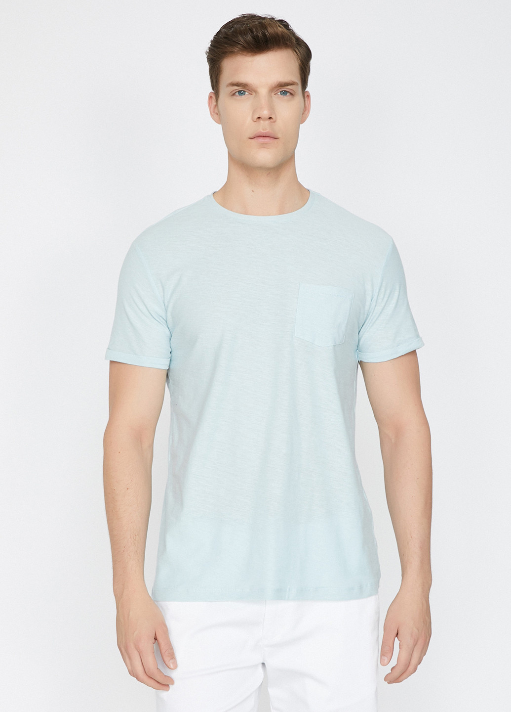 Светло-голубая летняя футболка KOTON