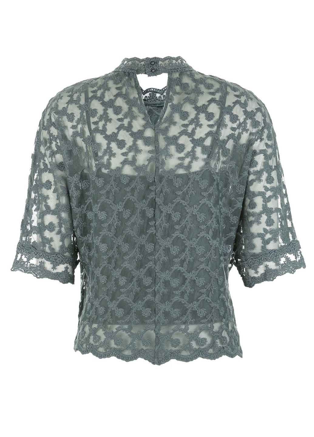 Серо-зелёная блуза Only