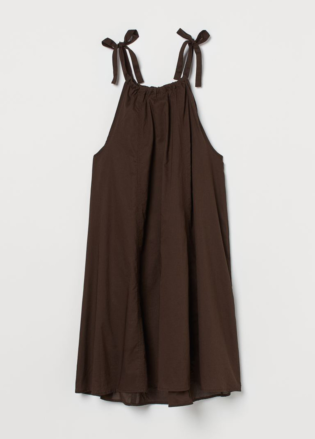 Темно-коричнева кежуал сукня а-силует H&M однотонна