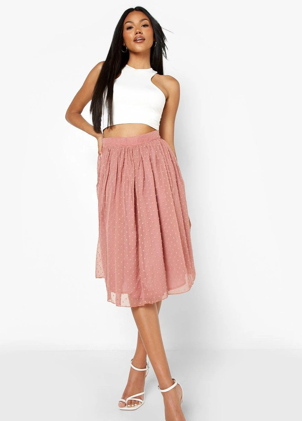 Розовая юбка Boohoo