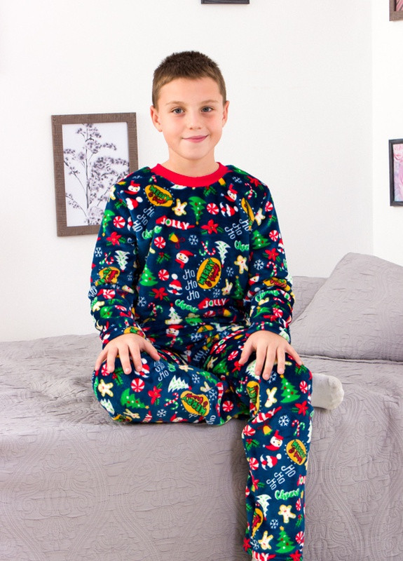 Темно-синя всесезон піжама для хлопчика (підліткова) Носи своє 6079