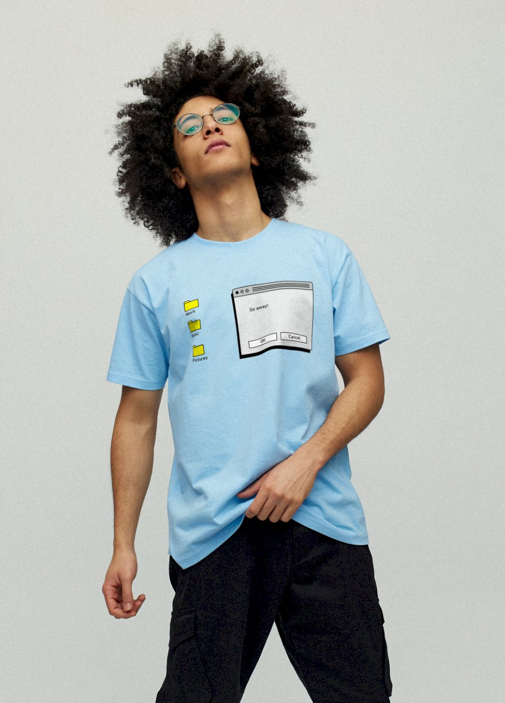 Голубая футболка мужская YAPPI