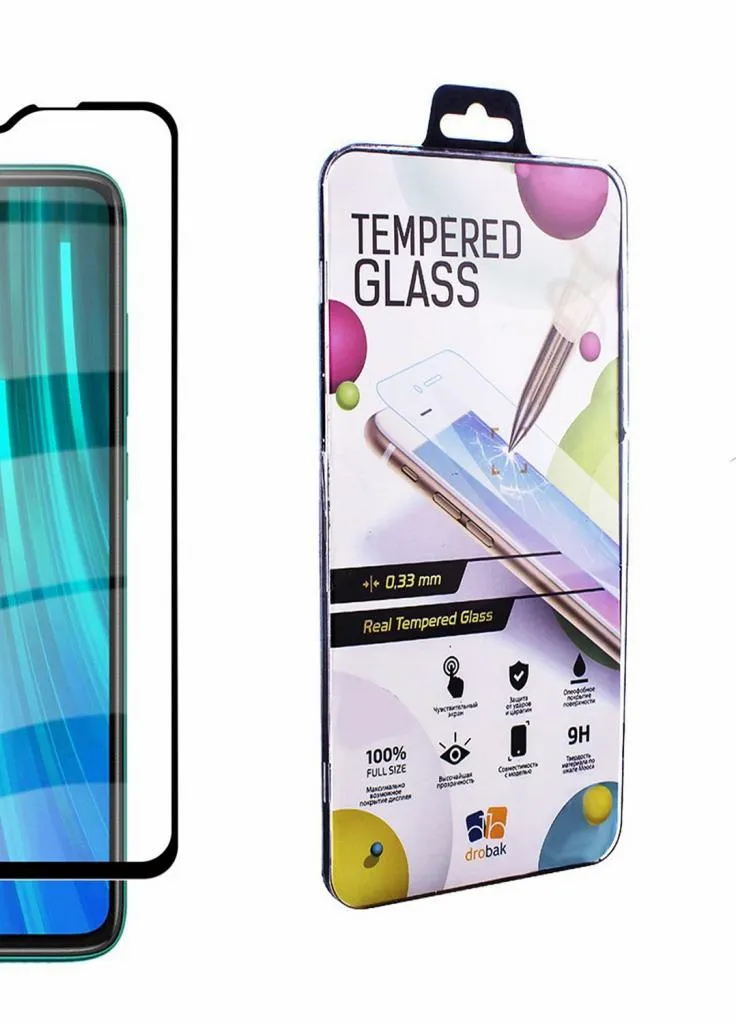 Скло захисне Vivo Y19 Full Cover Full Glue (Black) (222229) (222229) Drobak (203978194)