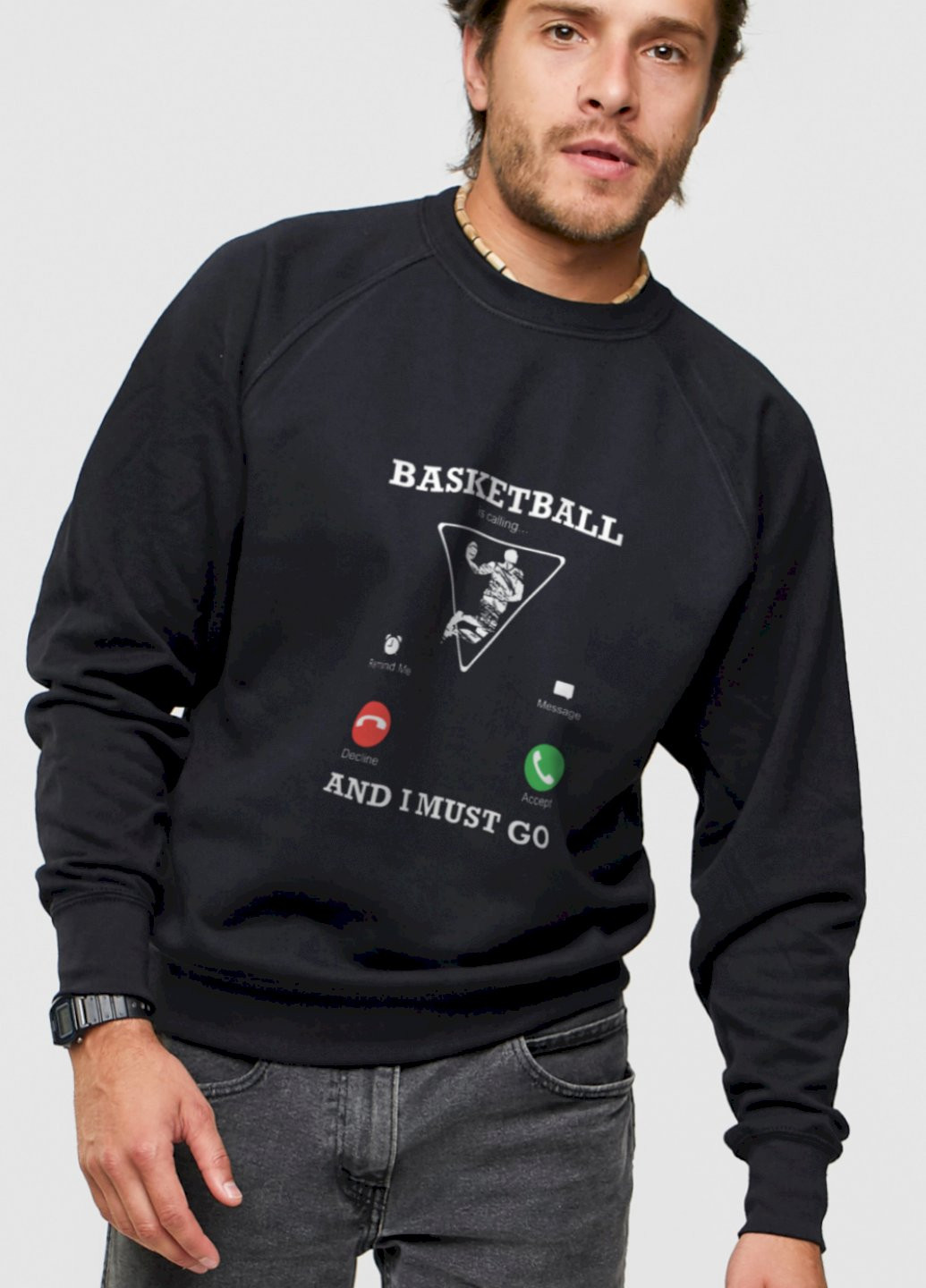 Чорний світшот чоловічий YAPPI малюнок (250563699)