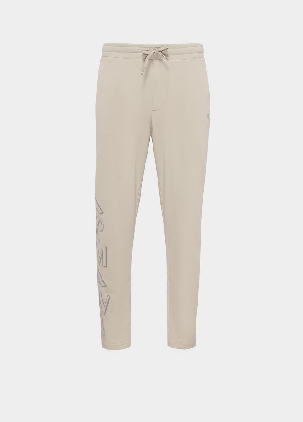 Серо-бежевые спортивные демисезонные зауженные брюки Armani Exchange