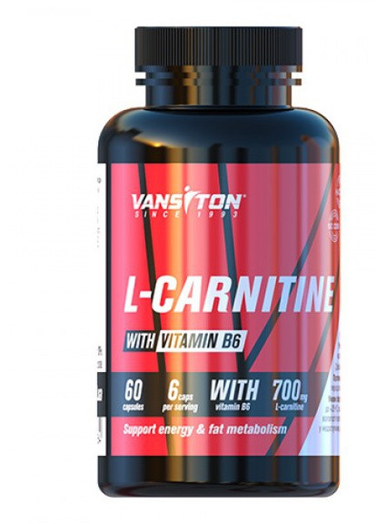 Жироспалювач L-Карнитин 60 капсул Vansiton (254371956)