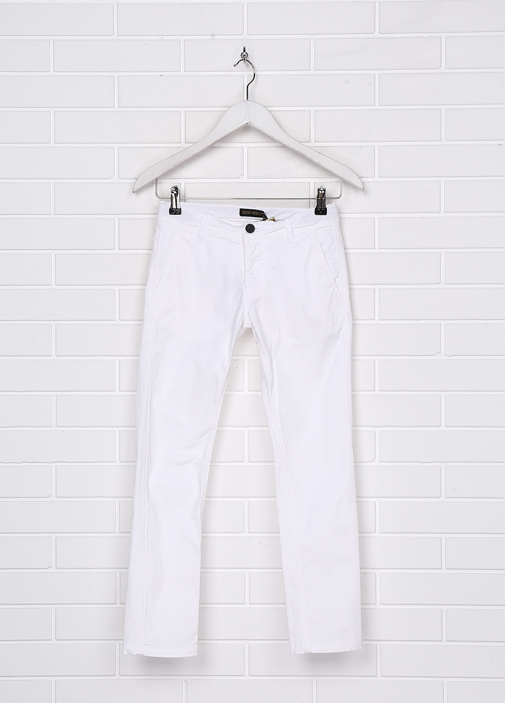 Белые кэжуал демисезонные зауженные брюки Antony Morato