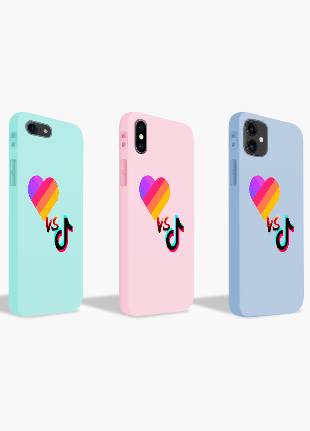 Чехол силиконовый Apple Iphone Xs ТикТок и Лайк (TikTok and Likee) Белый (8938-1387) MobiPrint (219537058)