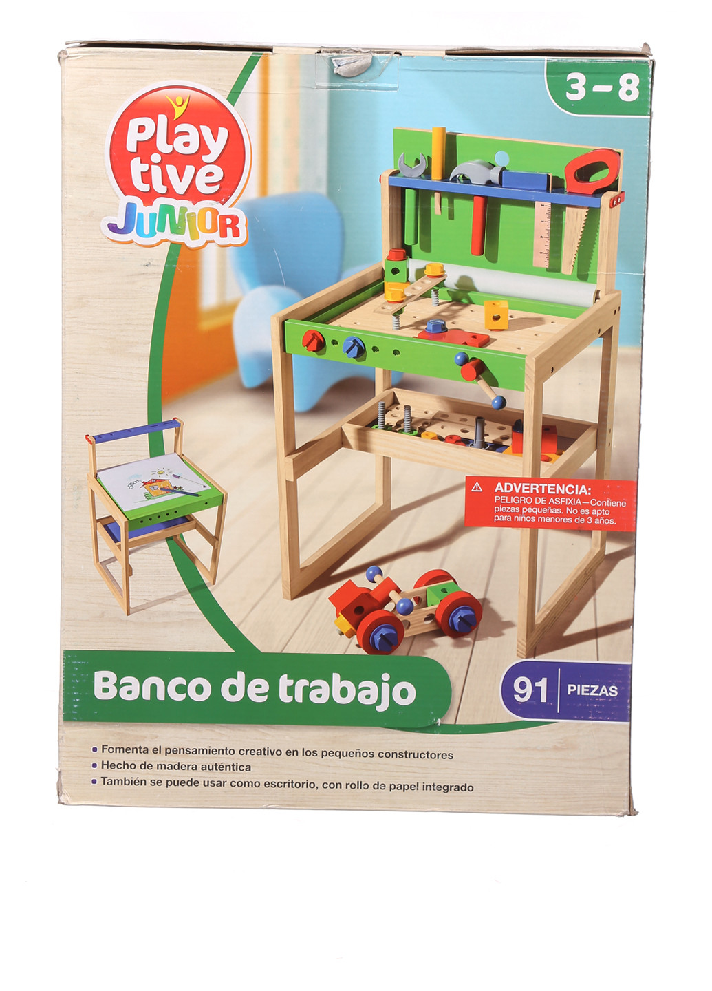 Дерев'яний іграшковий стіл з інструментами (91 дет.) Play Tive (135330986)