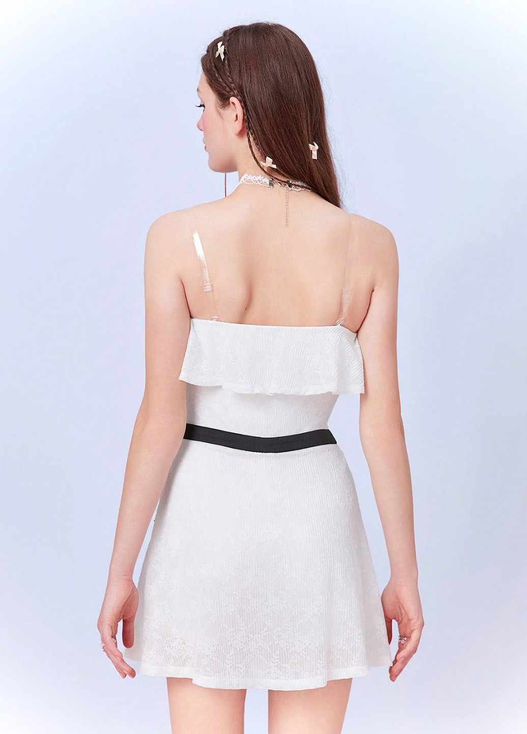 Белое кэжуал платье SHEIN однотонное