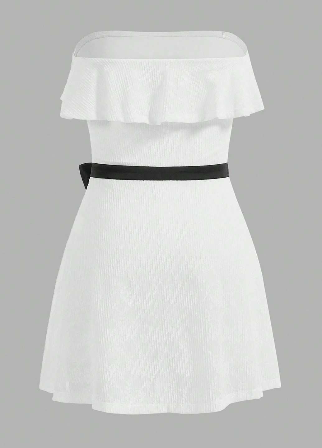 Белое кэжуал платье SHEIN однотонное