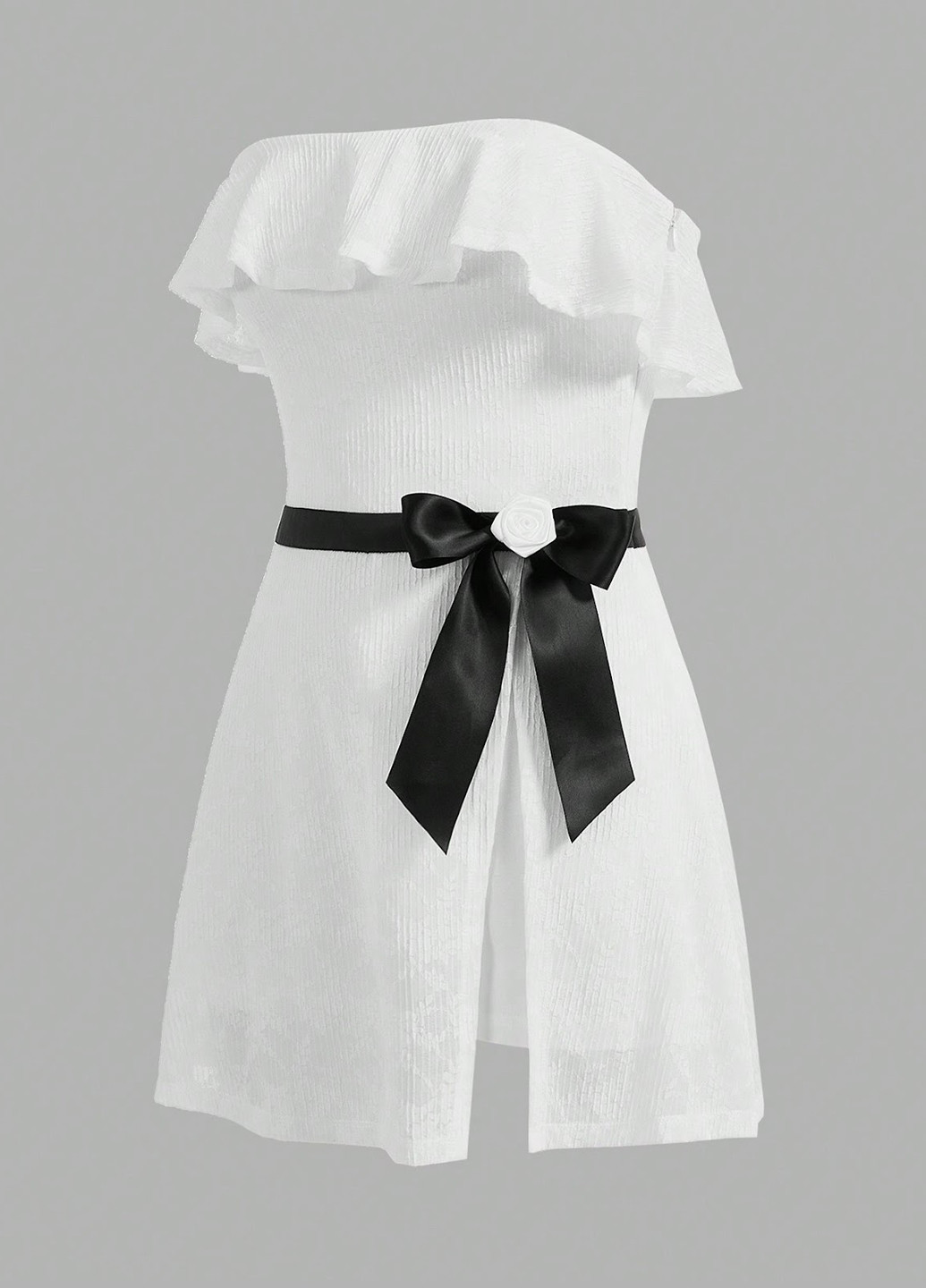 Белое кэжуал платье SHEIN однотонное