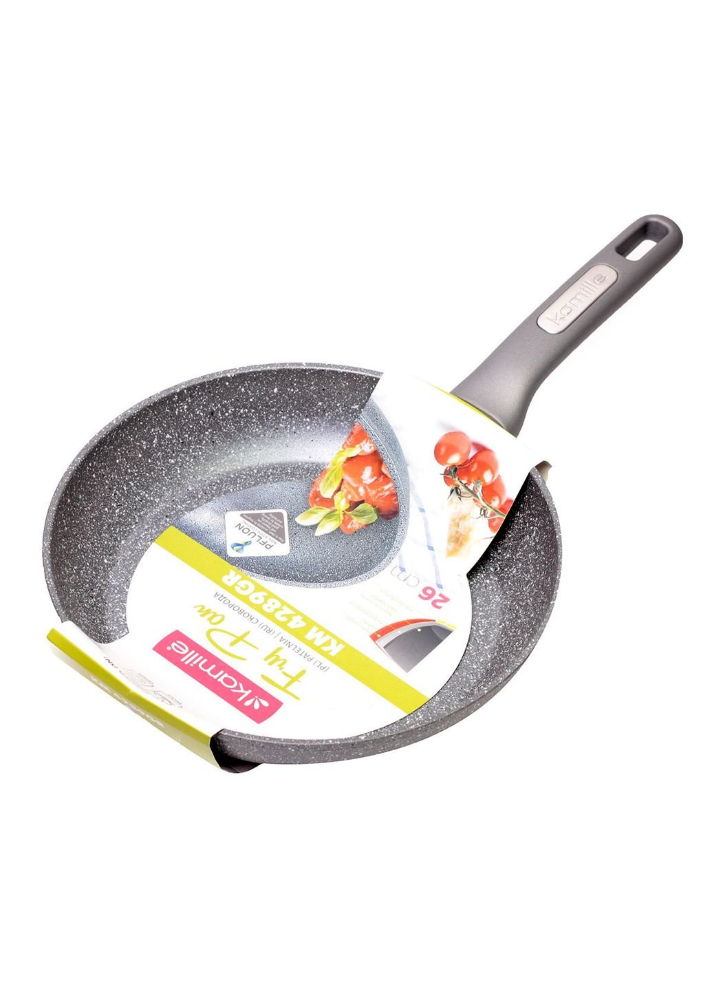 Сковорода з гранітним покриттям d=24 KM-4287GR Kamille (253572165)