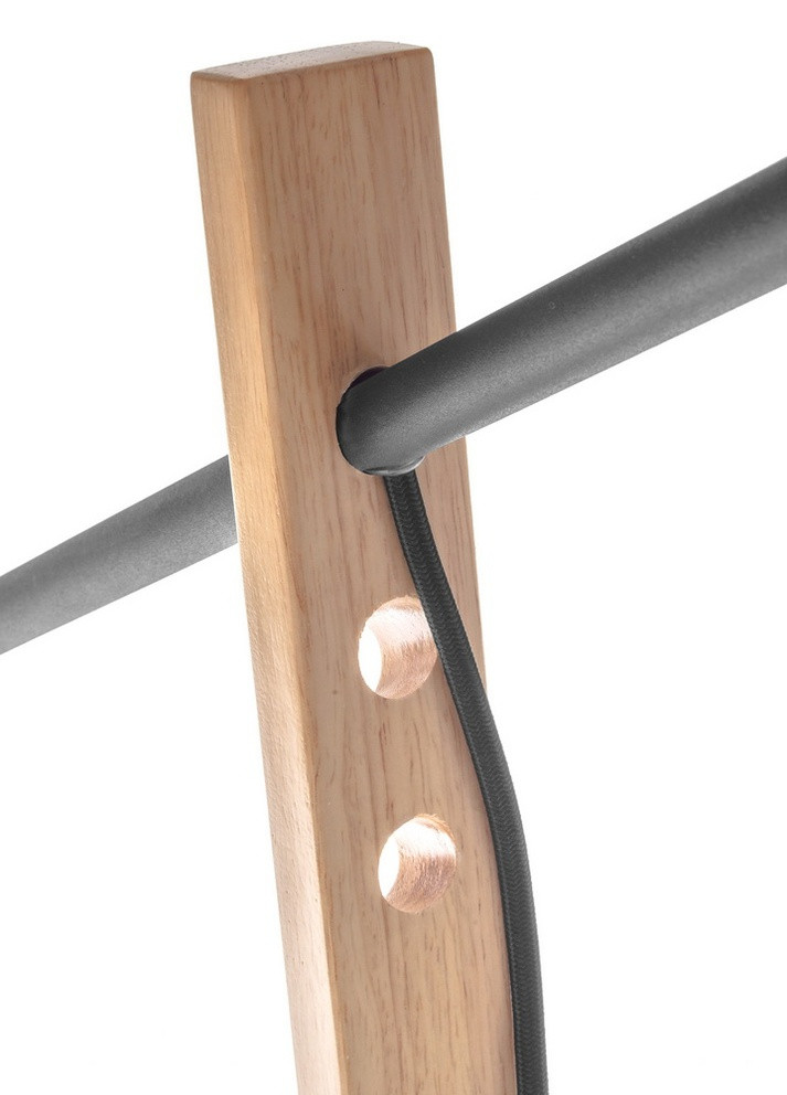 Настільна лампа з дерева для дому декоративна BKL-643T / 1 E27 BK Brille (253881740)