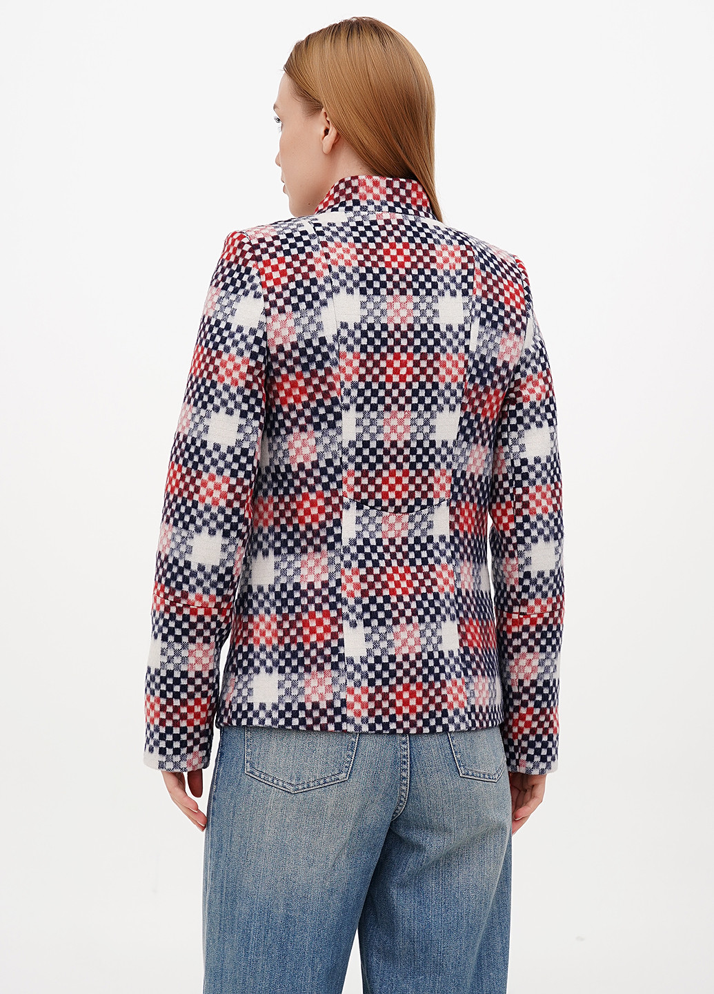 Комбіноване Кежуал напівпальто DANNA в клітинку