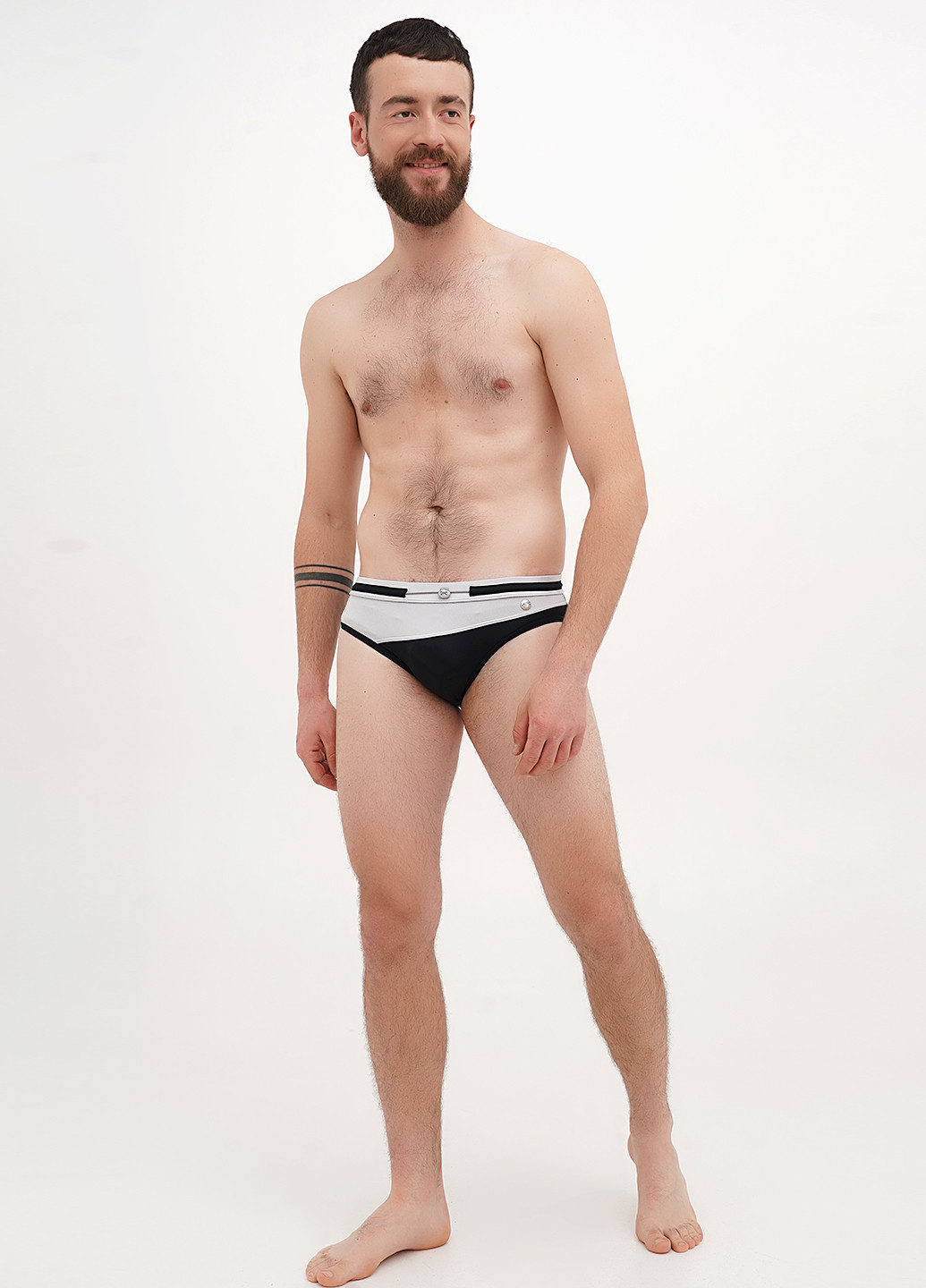 Мужские черные пляжные плавки брифы ES Collection