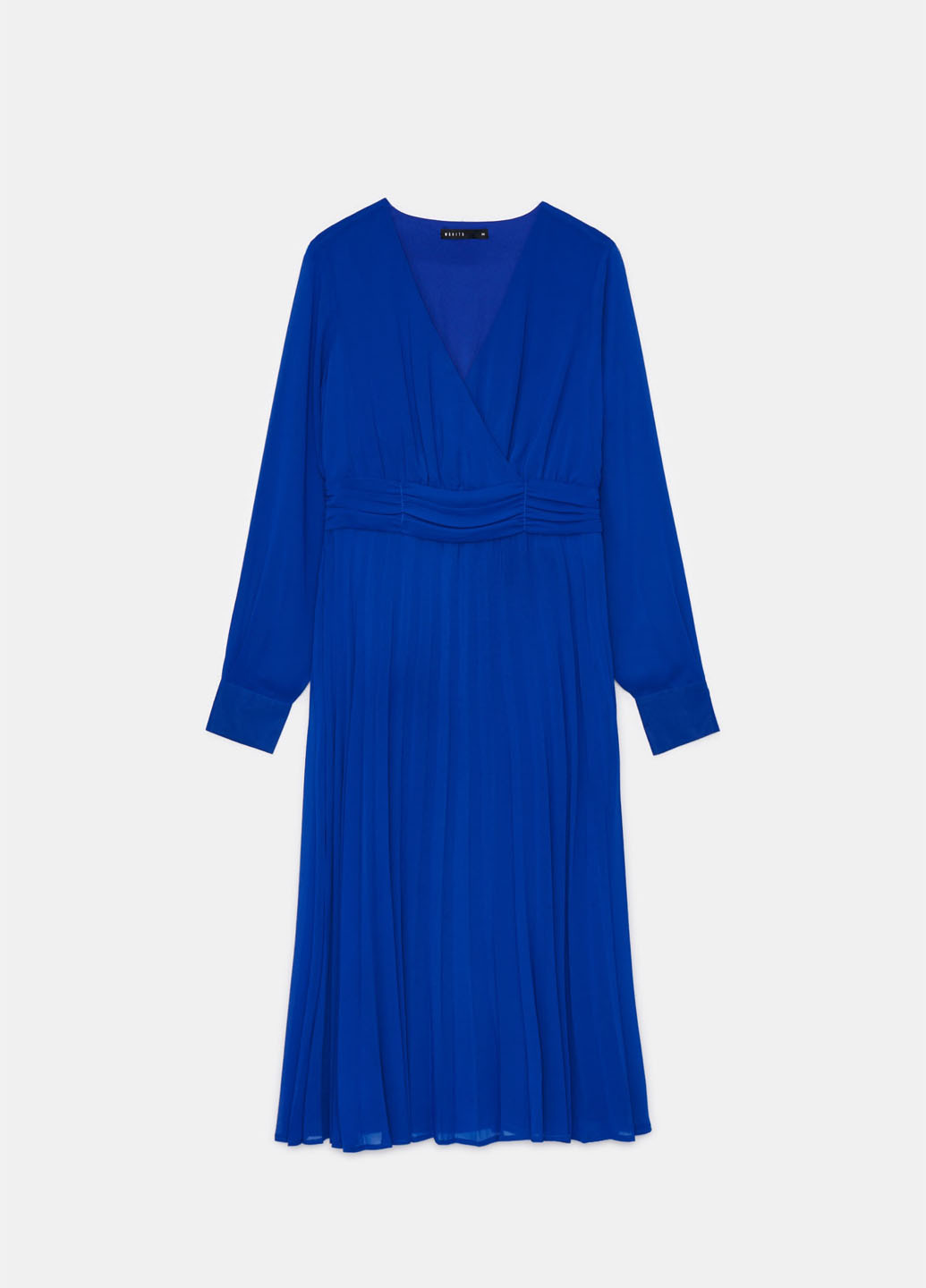 Синя кежуал сукня на запах, плісована Mohito однотонна