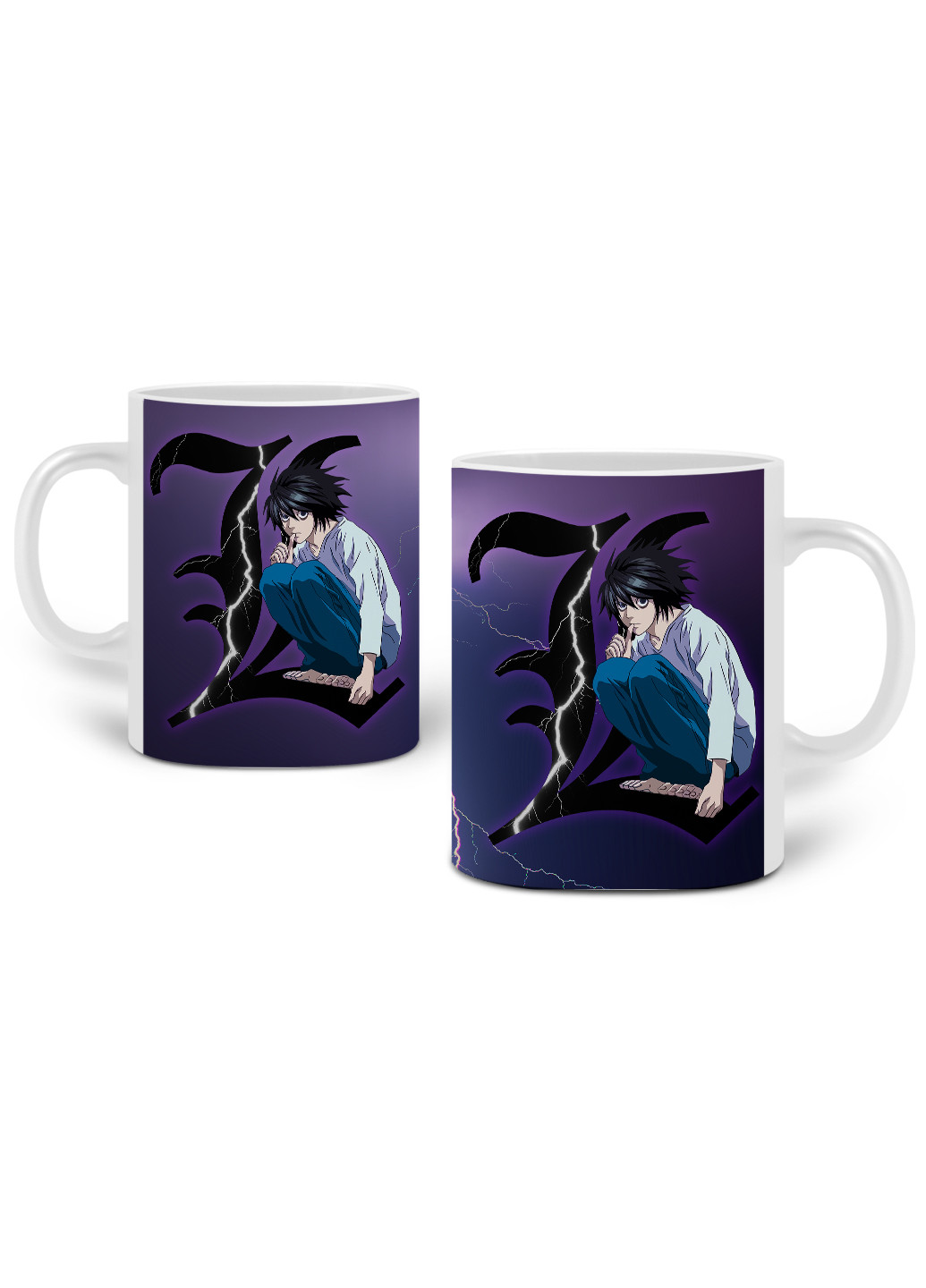 Кружка Ел Лоулайт Зошит смерті (L Death Note) 330 мл горнятко керамічне (20259-2826) MobiPrint (221743182)