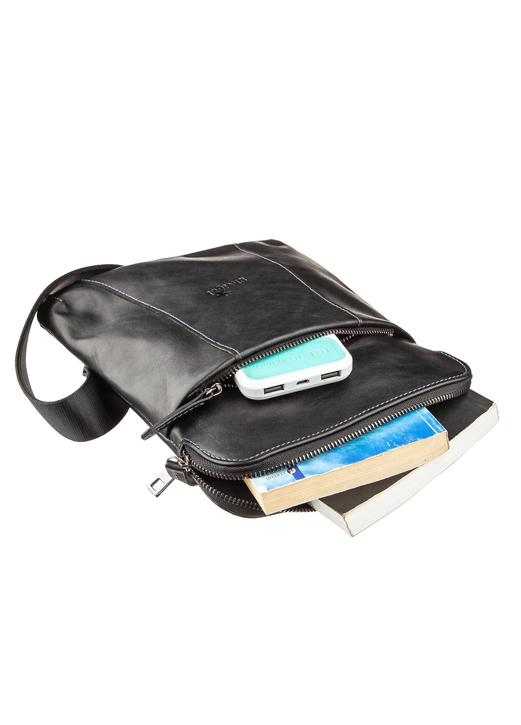 Мужская кожаная сумка 20,5х26х2 см Shvigel (252131076)