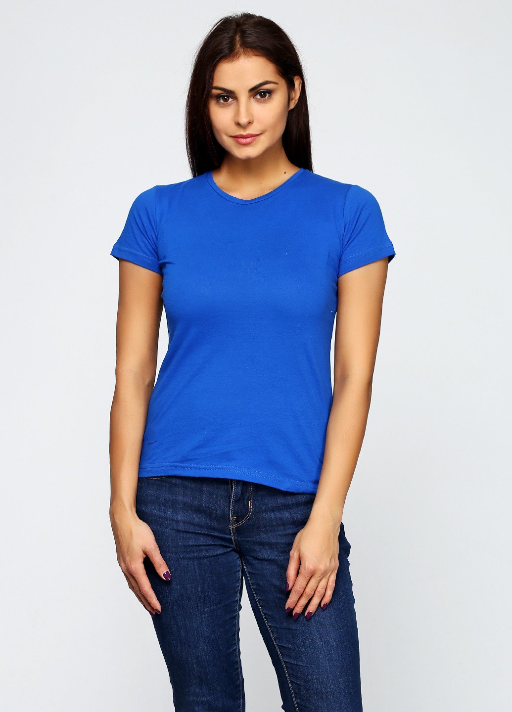Синяя летняя футболка Роза