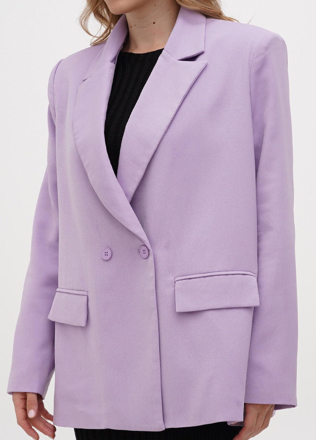 Светло-фиолетовый женский жакет PrettyLittleThing однотонный - демисезонный