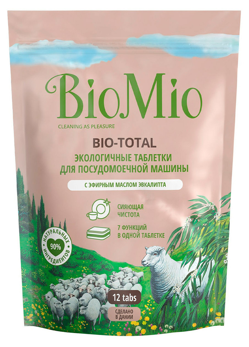 Екологічні таблетки для посудомийної машини 7в1 Bio-Total 12 шт. BioMio (199845744)