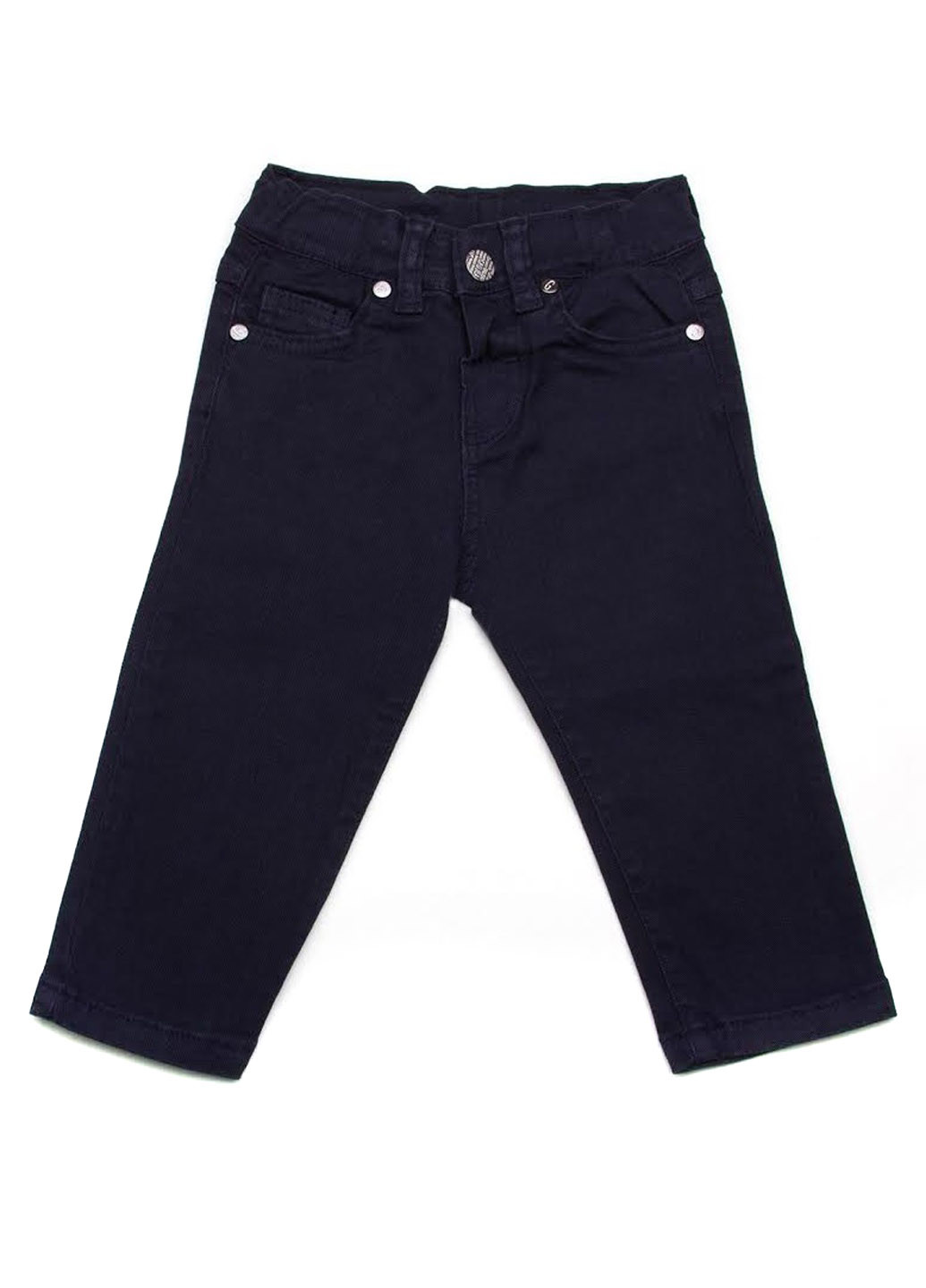 Темно-синие кэжуал демисезонные брюки со средней талией Girandola